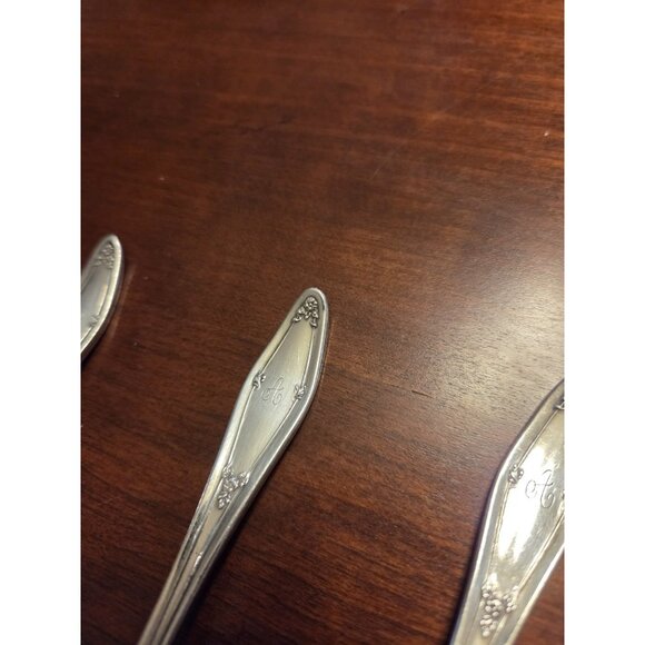 Set of‎ 5 Holmes & Edwards Silverplate Teaspoons Monogram A - Picture 10 of 16
